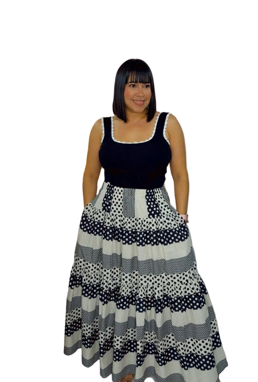 Polkadot Maxi Skirt