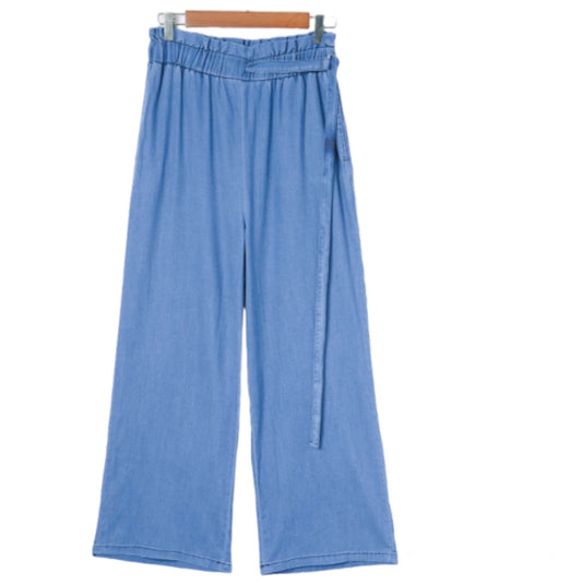 High Waist Pocketed Wide Leg Jeans