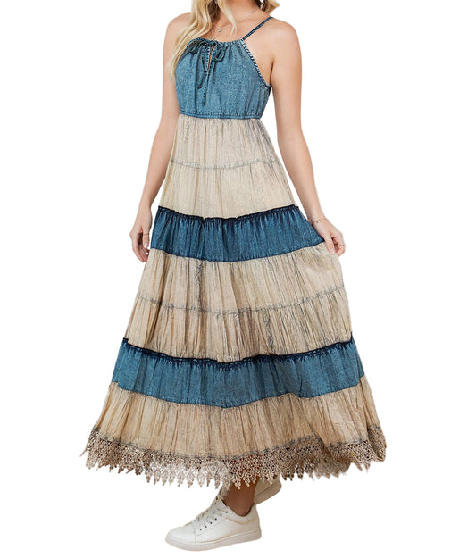 Boho Halter Neck Dress