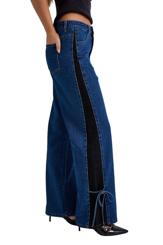 Denim Bow Pant