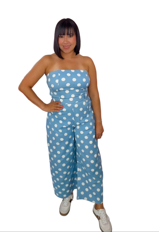 Polka Tube Jumpsuit