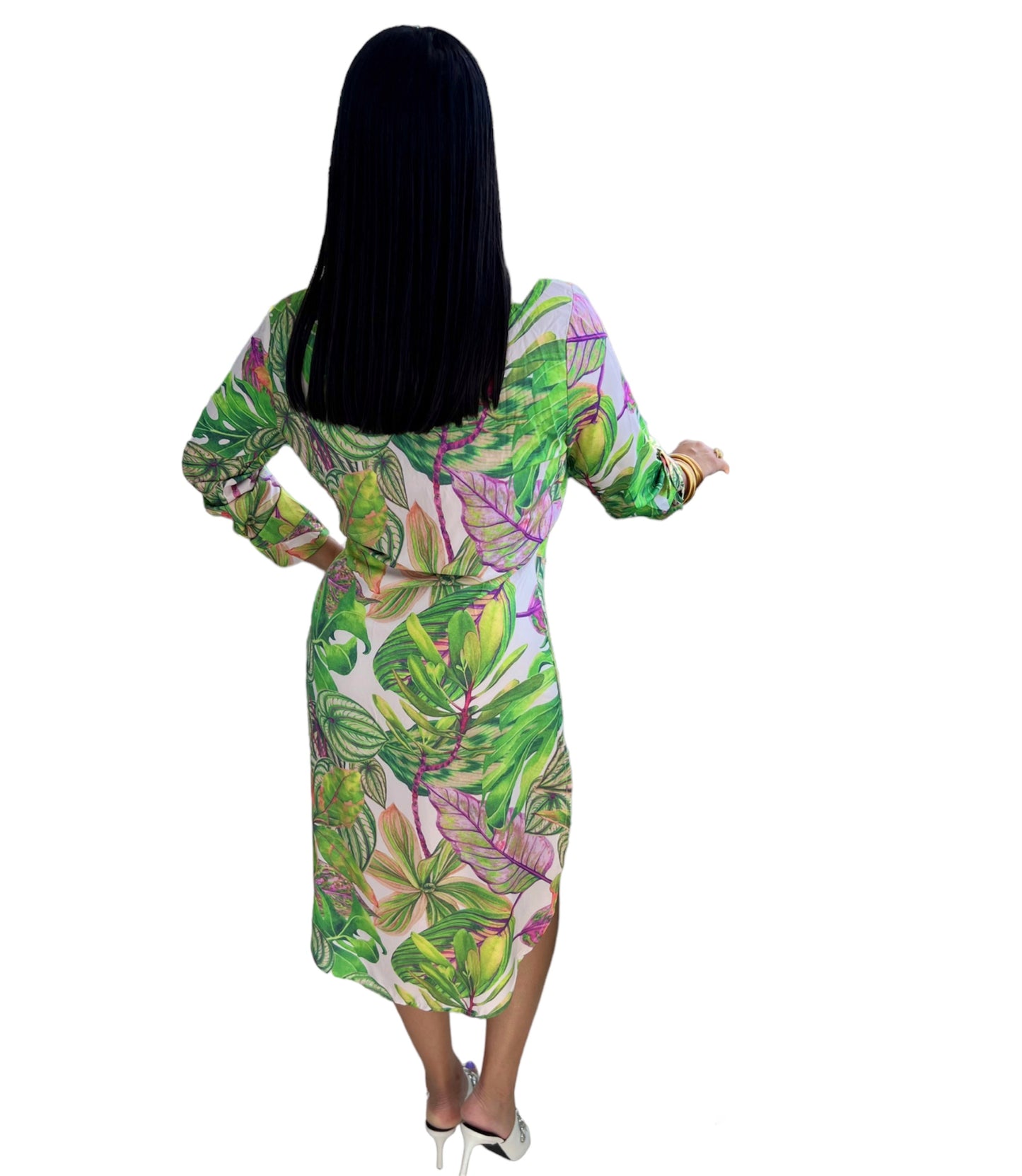 Tropical Midi Dress