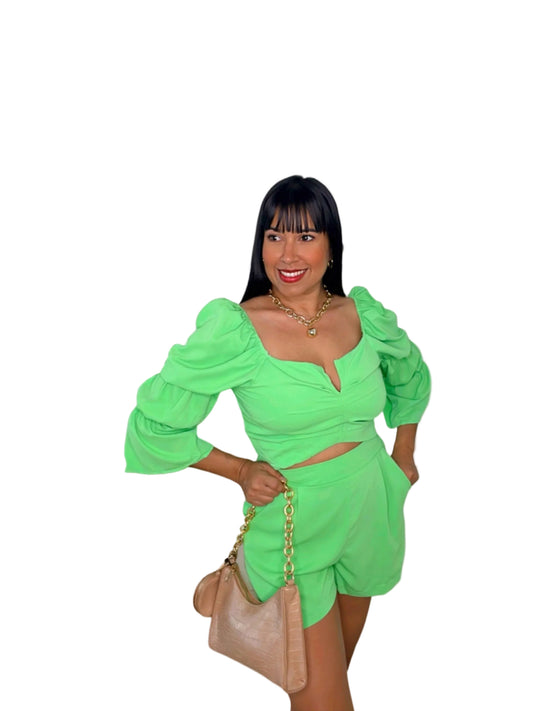 Top & Short Green Set