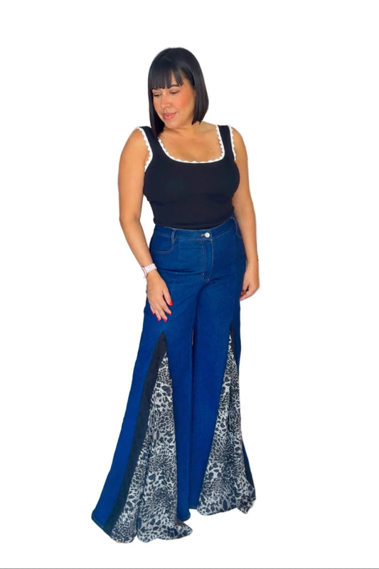 Leopard and Lace Denim