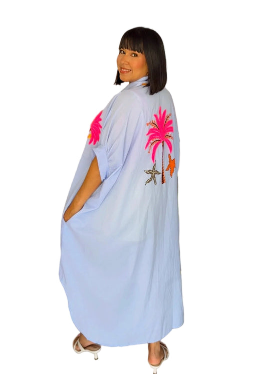Palm Tree Coverup Dress