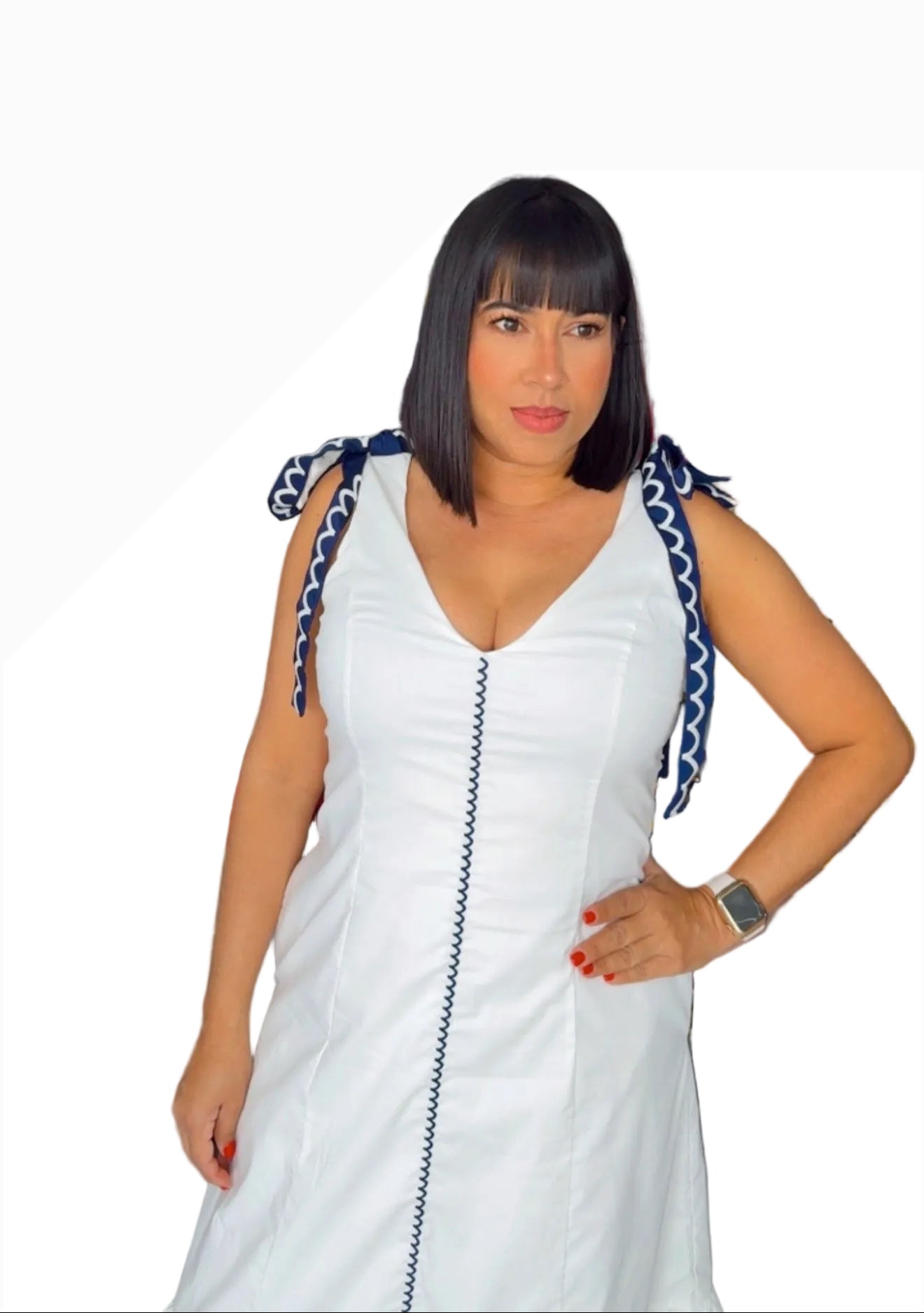 Scallop Midi Dress