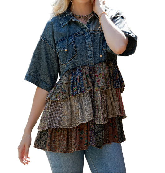 Hooded Denim Shirt
