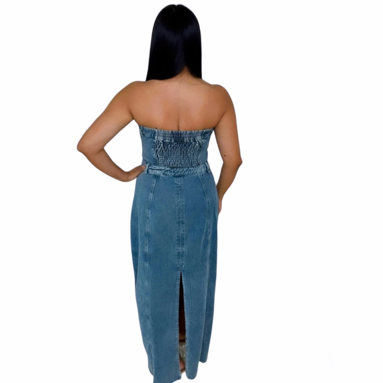 Cowboy Denim Midi Dress