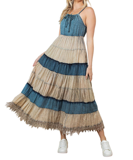 Boho Halter Neck Dress