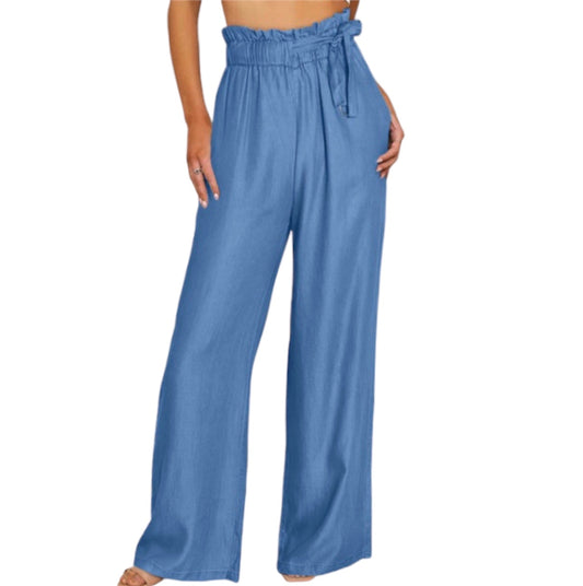 High Waist Pocketed Wide Leg Jeans