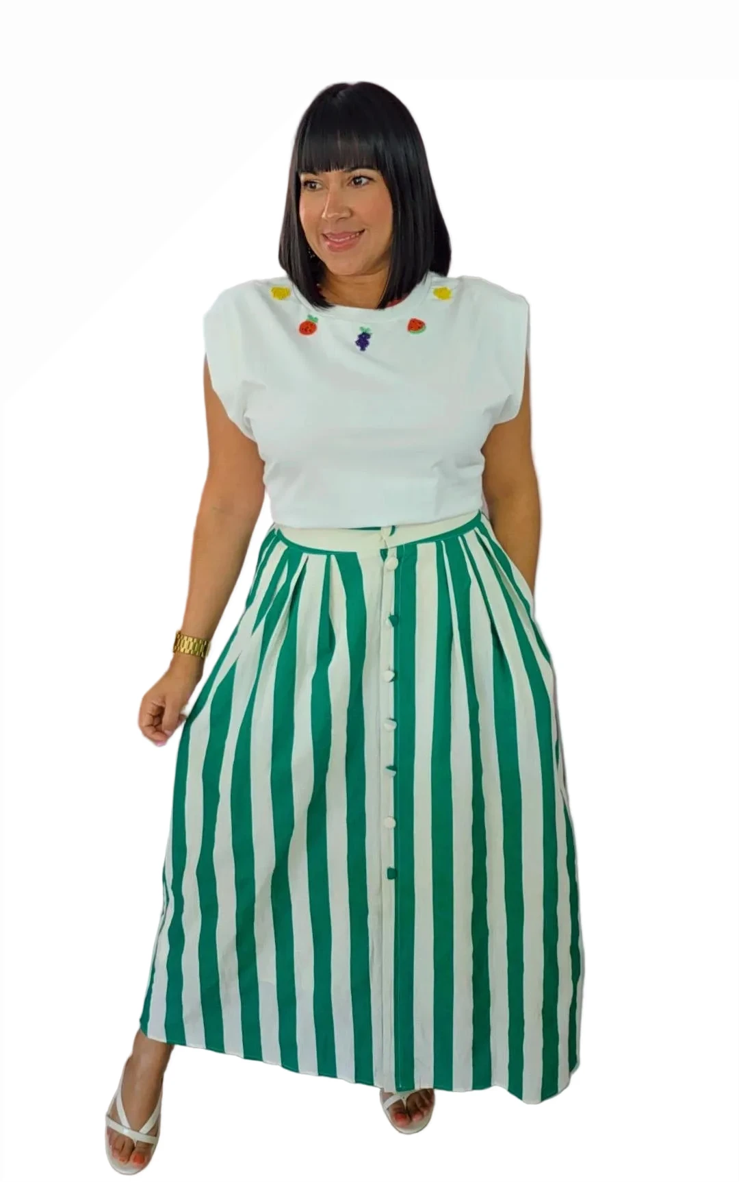 Maxi Stripe Skirt