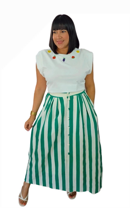 Maxi Stripe Skirt