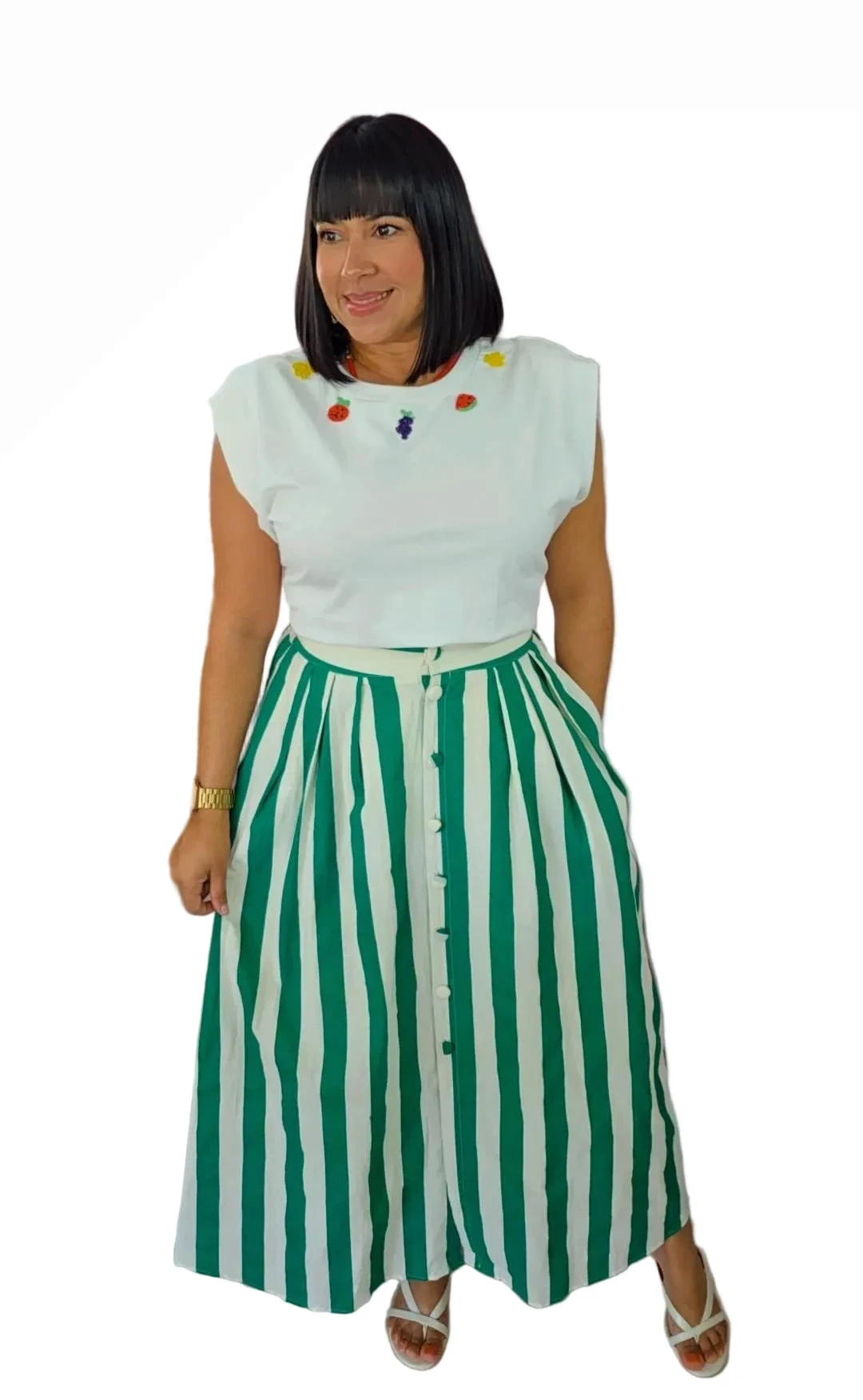 Maxi Stripe Skirt