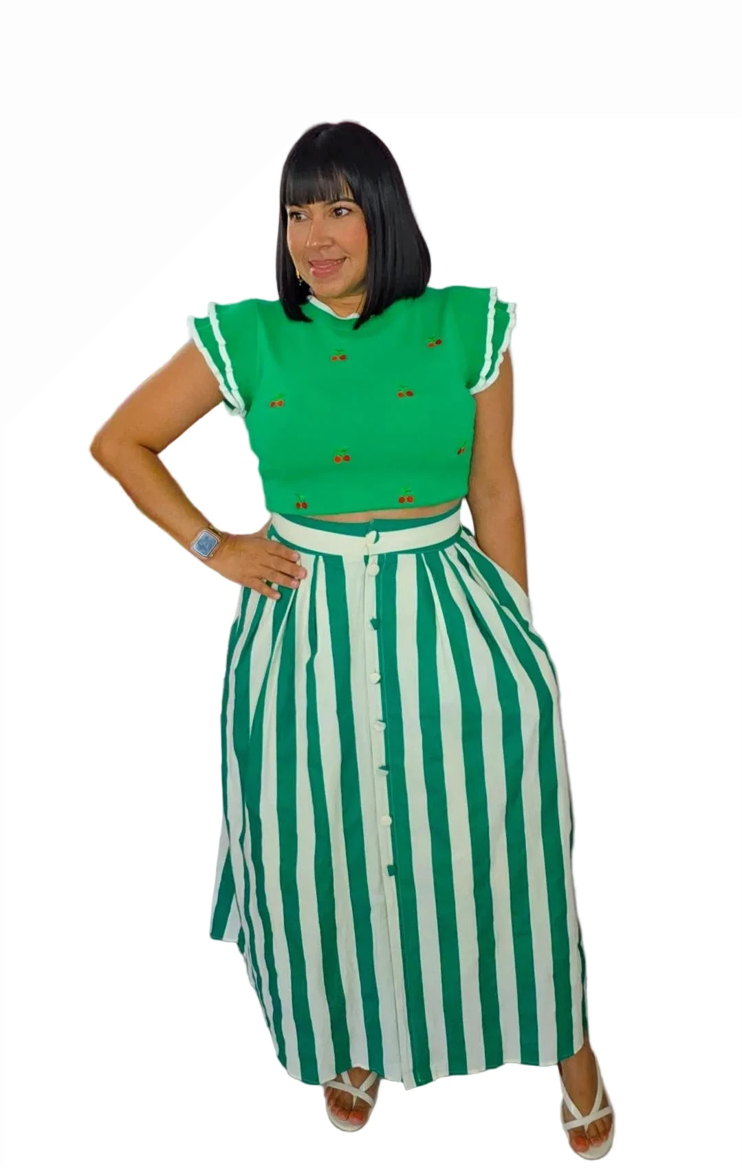 Maxi Stripe Skirt