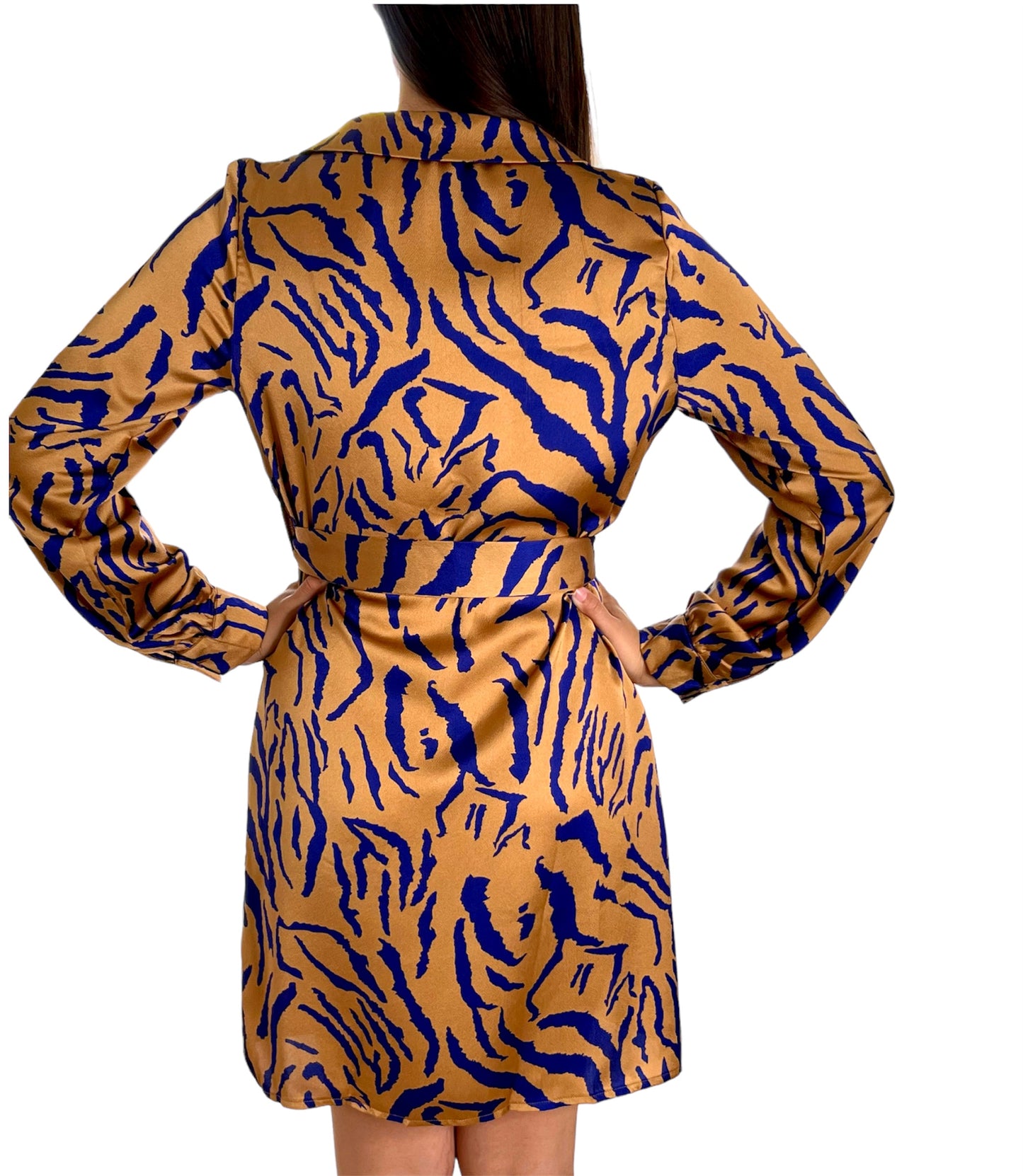 Dress Zebra Print Bronze