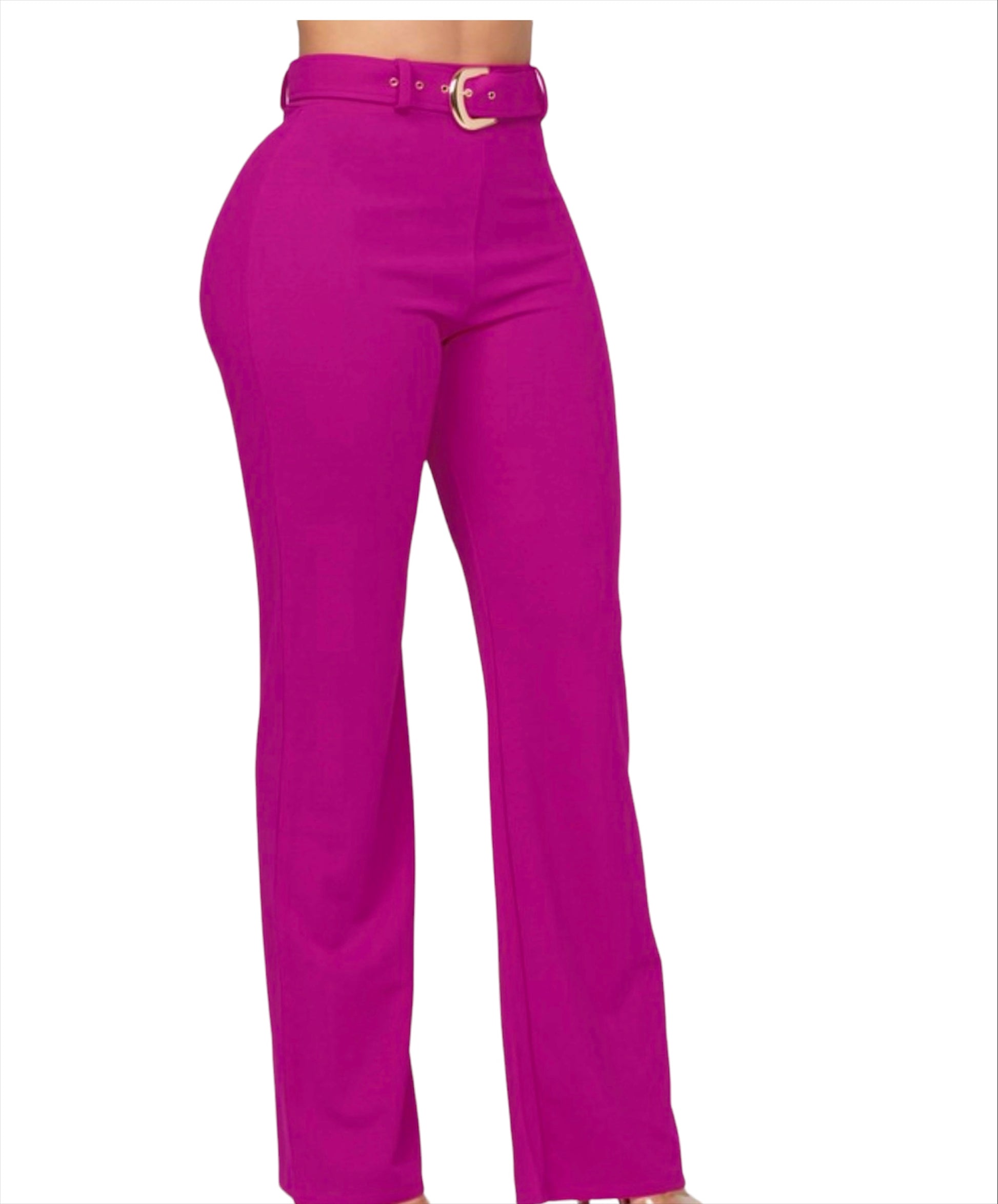 High Waisted Fucsia Pant Dagkail Fashion High Waisted Fucsia Pant Dagkail Fashion